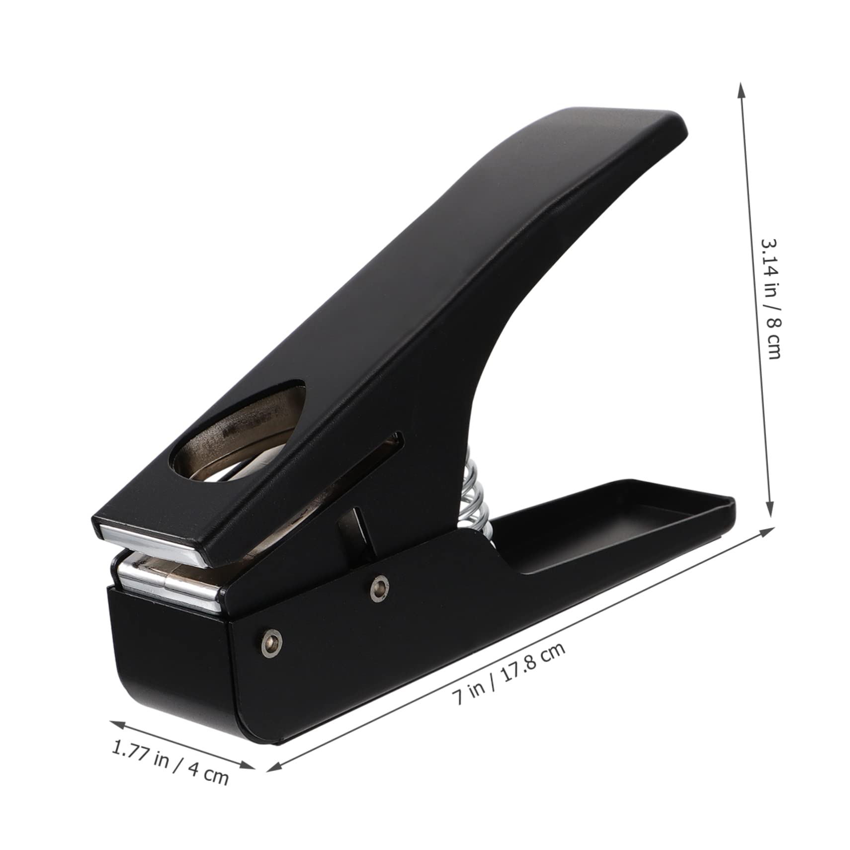 Punzone per Chitarra in Ferro Nero per Plettri, Taglio Preciso | Design Foro Standard, Impugnatura Antiscivolo, Incluso Tappetino in Silicone