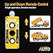 AUTO OCCASION Waterproof Industrial 3 Button Electric Hoist Crane Pushbutton Switches with Box Holder COB Industrial Up Down Driving Push Button Switch Control