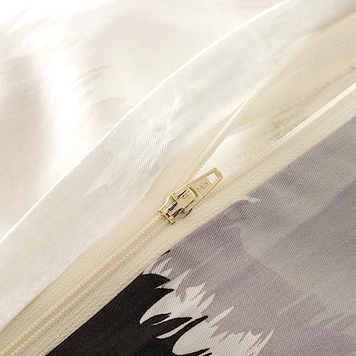 Yuheguoji YHGJ20230616K929Z Black And White Duvet Cover Queen 100% Cotton Neutral Striped Duvet Cover 3 Pcs Set 1 Abstract Geometric Duvet Cover thumb #2