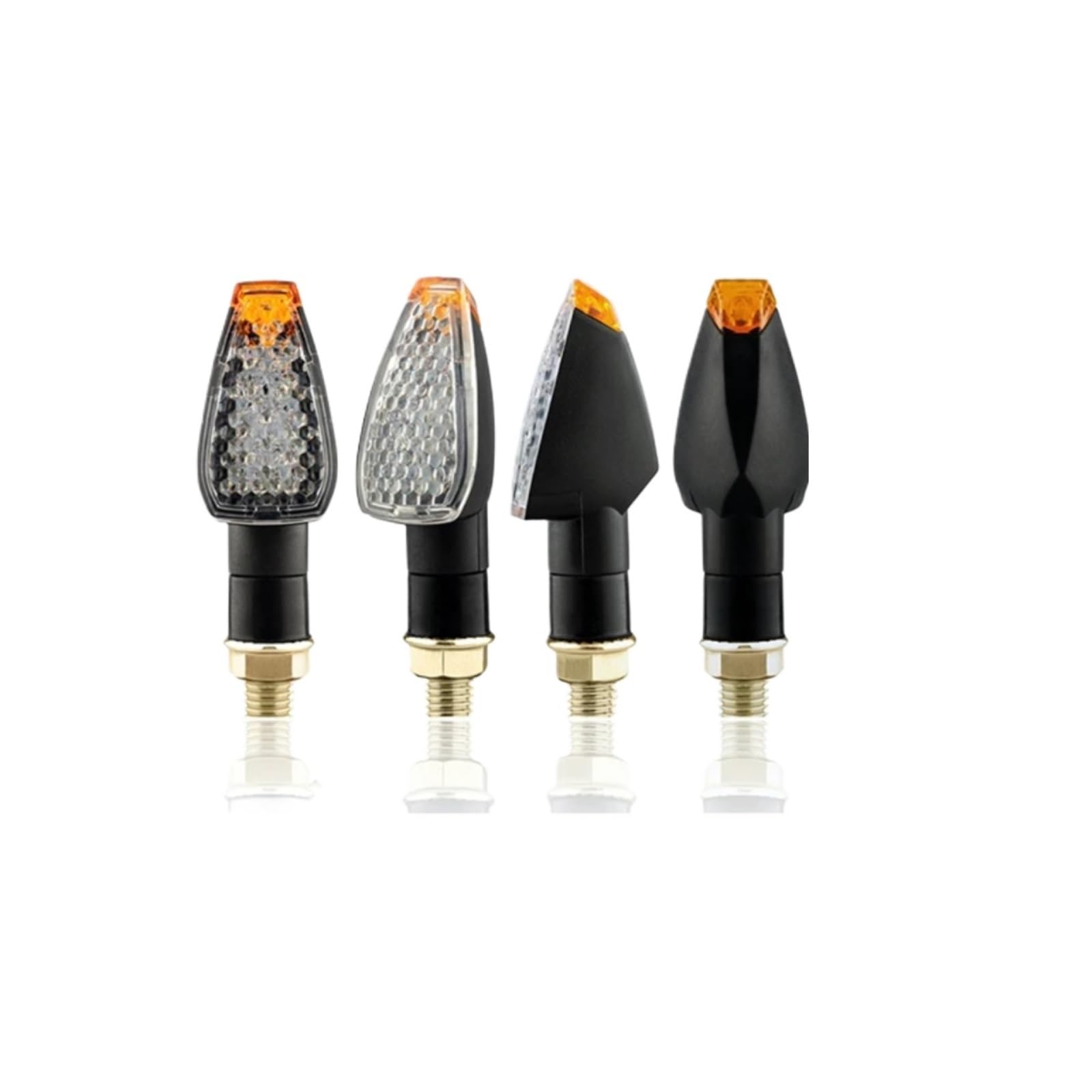 Indicador De Señales De Giro Izquierda Y Derecha Para Motocicleta, Luz Intermitente Ámbar, Lámpara Intermitente Universal, Señal De Moto De 12V Y 10mm(Clear,4pcs)