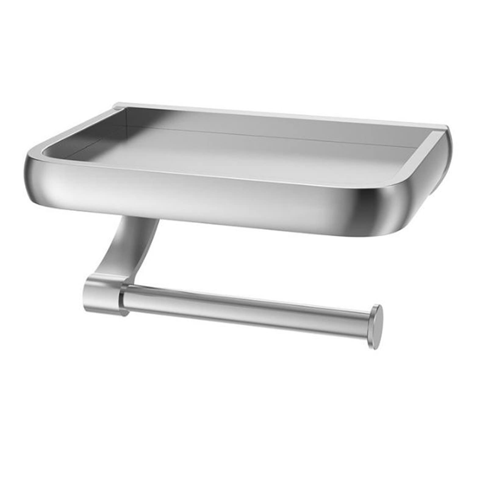 Paper Towel Holders Free Punch Paper Roll Rack Kitchen Towel Bathroom Toilet for Kitchen Bathroom and Toilet(Silver)