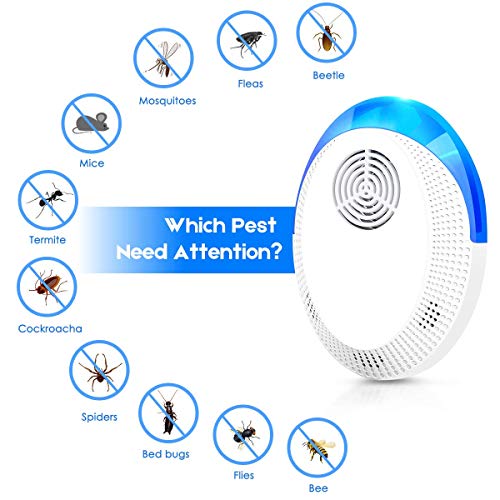 Ultrasonic Pest Repeller, 6 Pack Pest Repellent Ultrasonic Plug in, Insect Repellent Indoor Electronic Bug Repellent Plug in for Mosquitos, Ants, Roaches, Bug, Mouse - Thumbnail 3