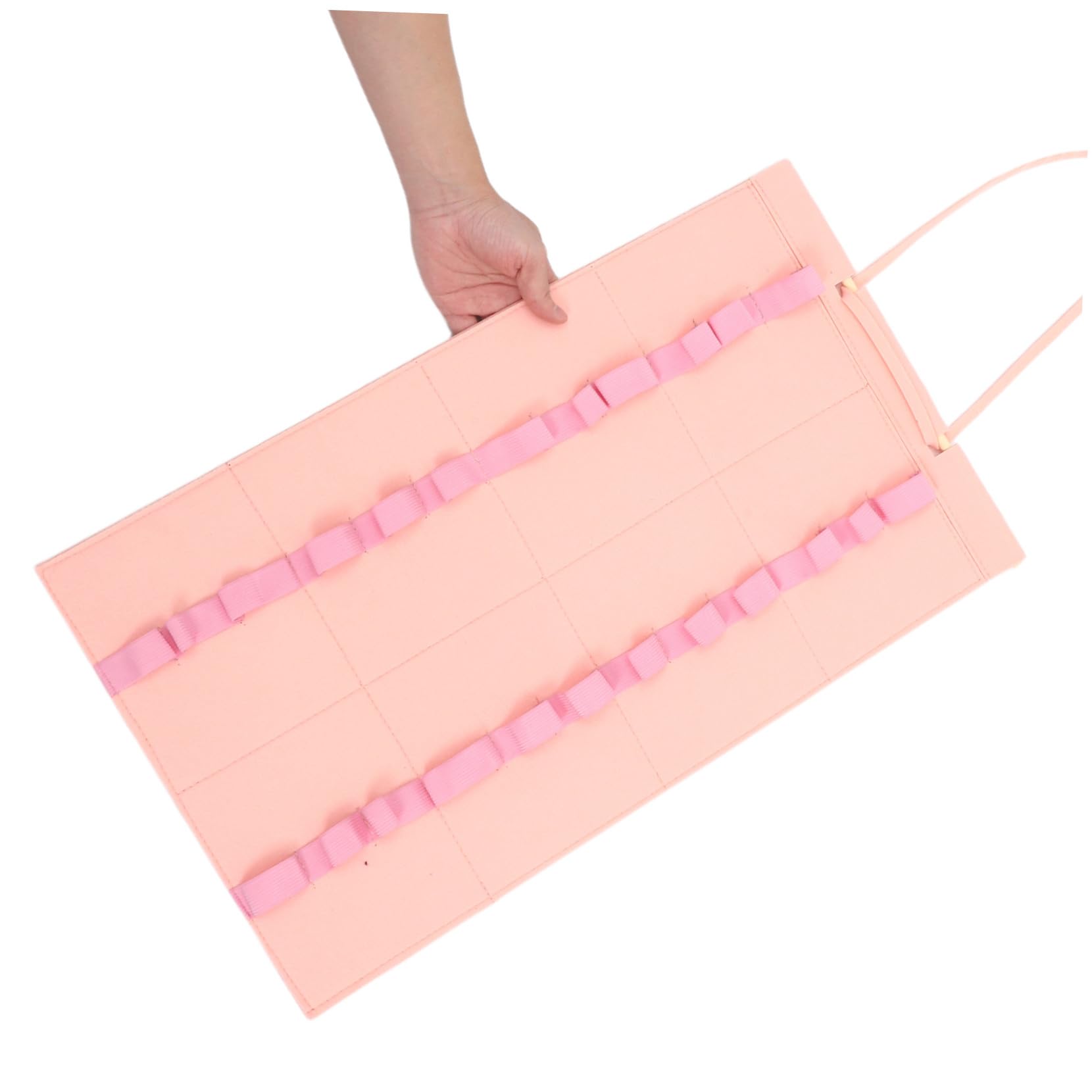 Bolsa Plegable de Fieltro para Baquetas 2 Piezas Rosa