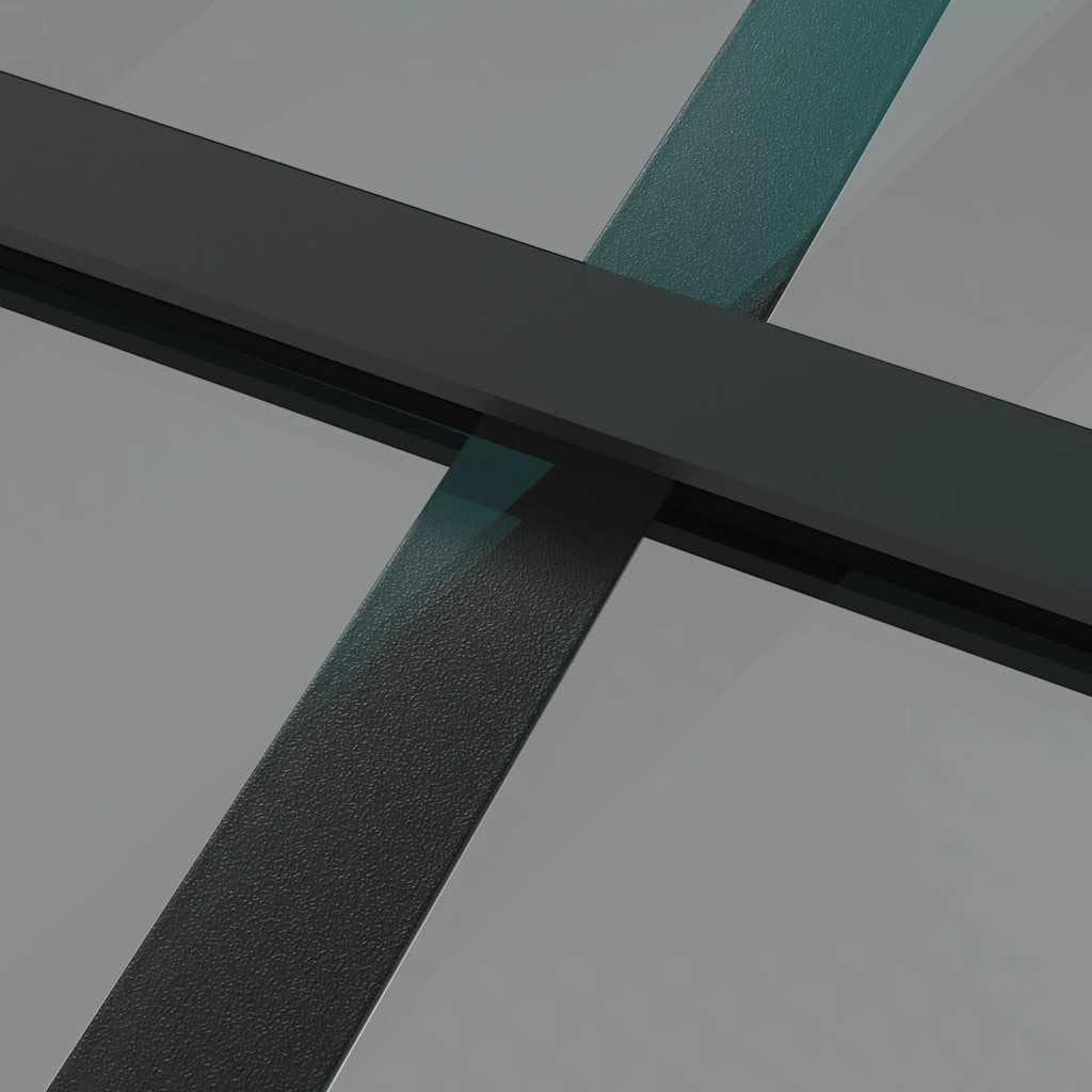 vidaXL Interior Door, Aluminum Frame Glass Door, Inner Door with Alloy Handle for Bathroom Bedroom, 29.9"x79.3" Black ESG Glass and Aluminum
