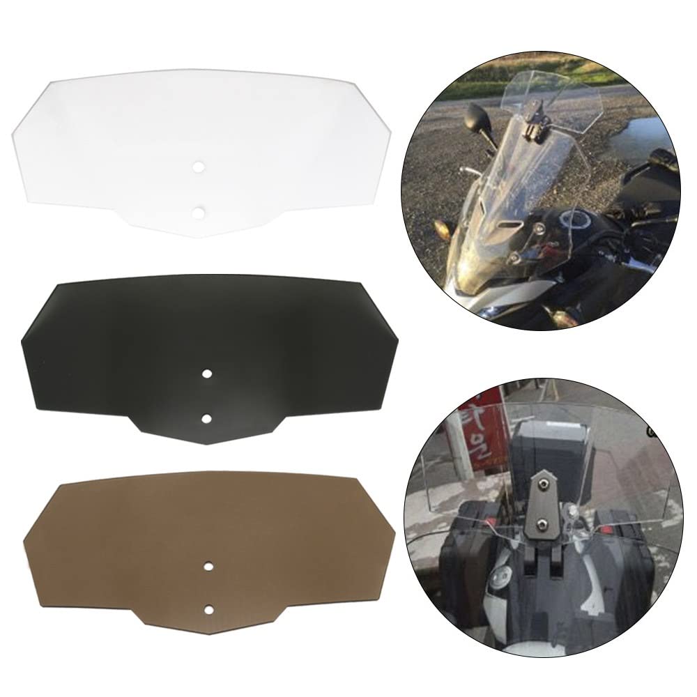 Regolabile Cupolino per BMW R 1200 GS Parabrezza Parabrezza Moto Nero Trasparente Universale Moto(Nero)