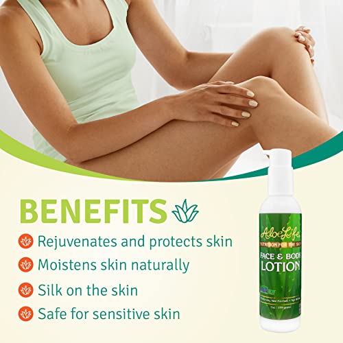 Aloe Life - Face & Body Lotion, Concentrated Formula, Hydrates Dry Skin, Contains Antioxidants, Minerals, & Herbal Extracts, Pleasant Grapefruit Scent, Safe For All Skin Types, Gluten-Free (7 Oz) #TOP2