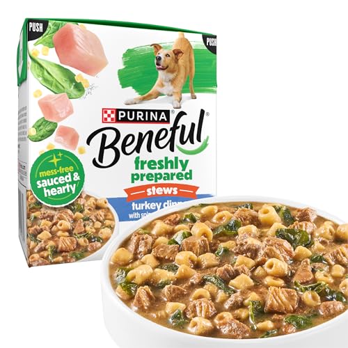 Purina-Beneful-Freshly-Prepared-Stews-Turkey-Dinner-with-Spinach-and-Ditalini-Pasta-Wet-Dog-Food-in-Dog-Food-Gravy-95-oz-Carton-Pack-of-6 Purina Beneful Freshly Prepared Stews Turkey Dinner with Spinach and Ditalini Pasta Wet Dog Food in Dog Food Gravy - 9.5 oz Carton (Pack of 6) - Image 1
