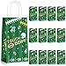 24 Pieces Football Party Favor Bags paper Football Gift Bags with Handles Football Party Candy Bags Treat Bags Green Football Goodie Bags for kids Football Birthday Party Supplies, 9 x 5.25 x 3.15 in