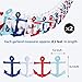 WILLBOND 18 Pieces Christmas Nautical Party Decorations Nautical Birthday Supplies Party Garland Hanging Banner for Birthday Baby Shower