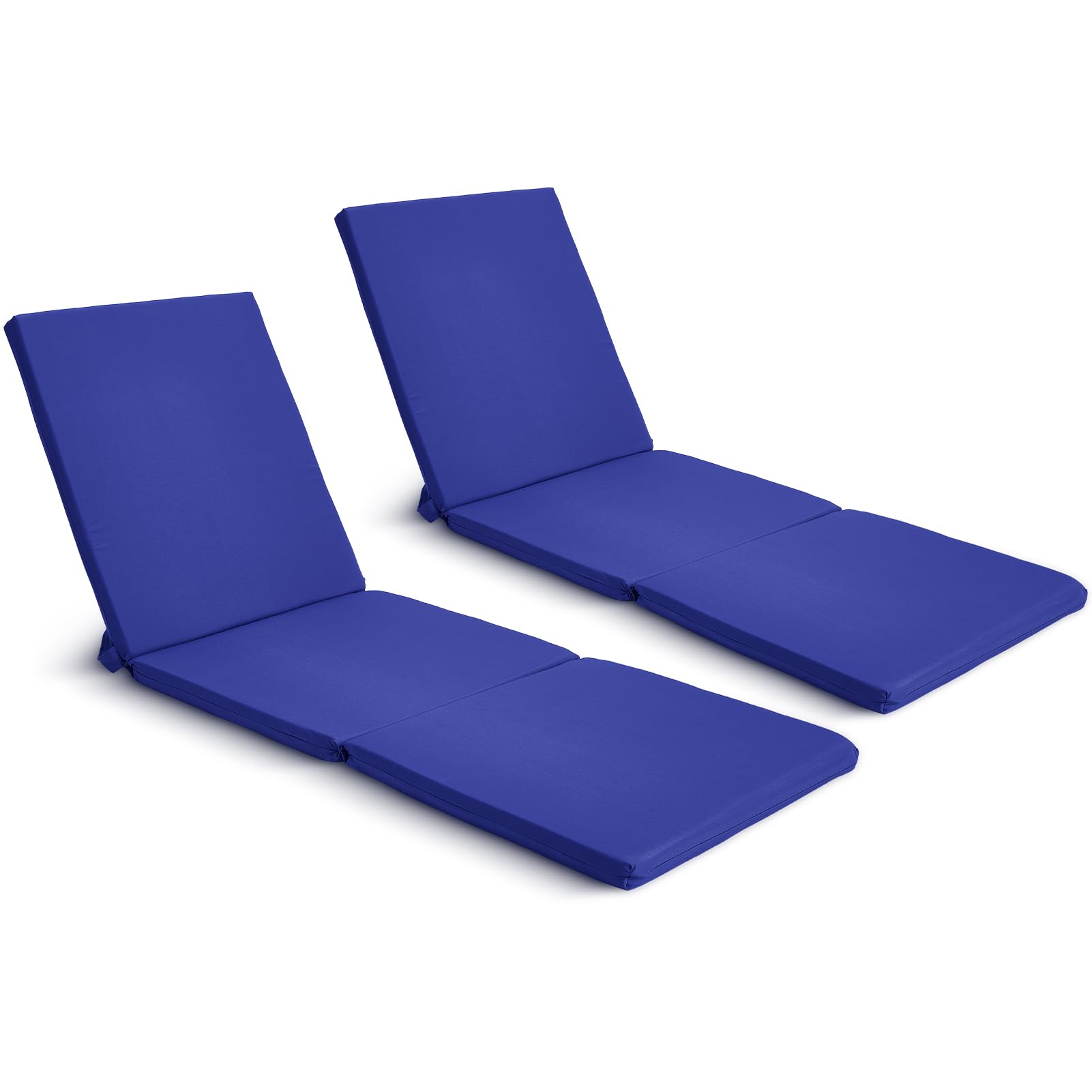 Warmiehomy Sun Lounger Replacement Cushions 2 Packs, 182x58cm Waterproof Recliner Garden Chair Cushions with Anti-slip Strap & Removable Cover, Sunbed Cushion Only for Indoor Outdoor Use(Blue)