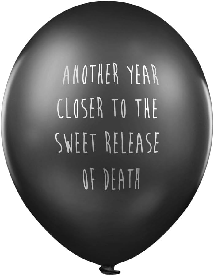 Rude Balloons – "Another Year Closer..." x 5 - Abusive birthday party balloons