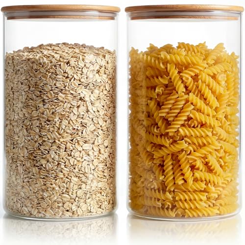 HomArtist Extra Large Glass Flour and Sugar...