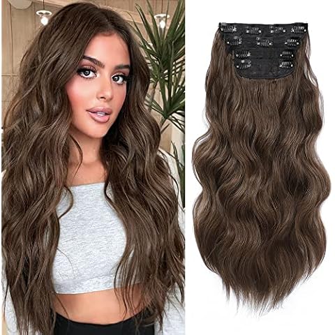 Fine Plus 20-Inch Medium Brown Clip-In Extensions Cover
