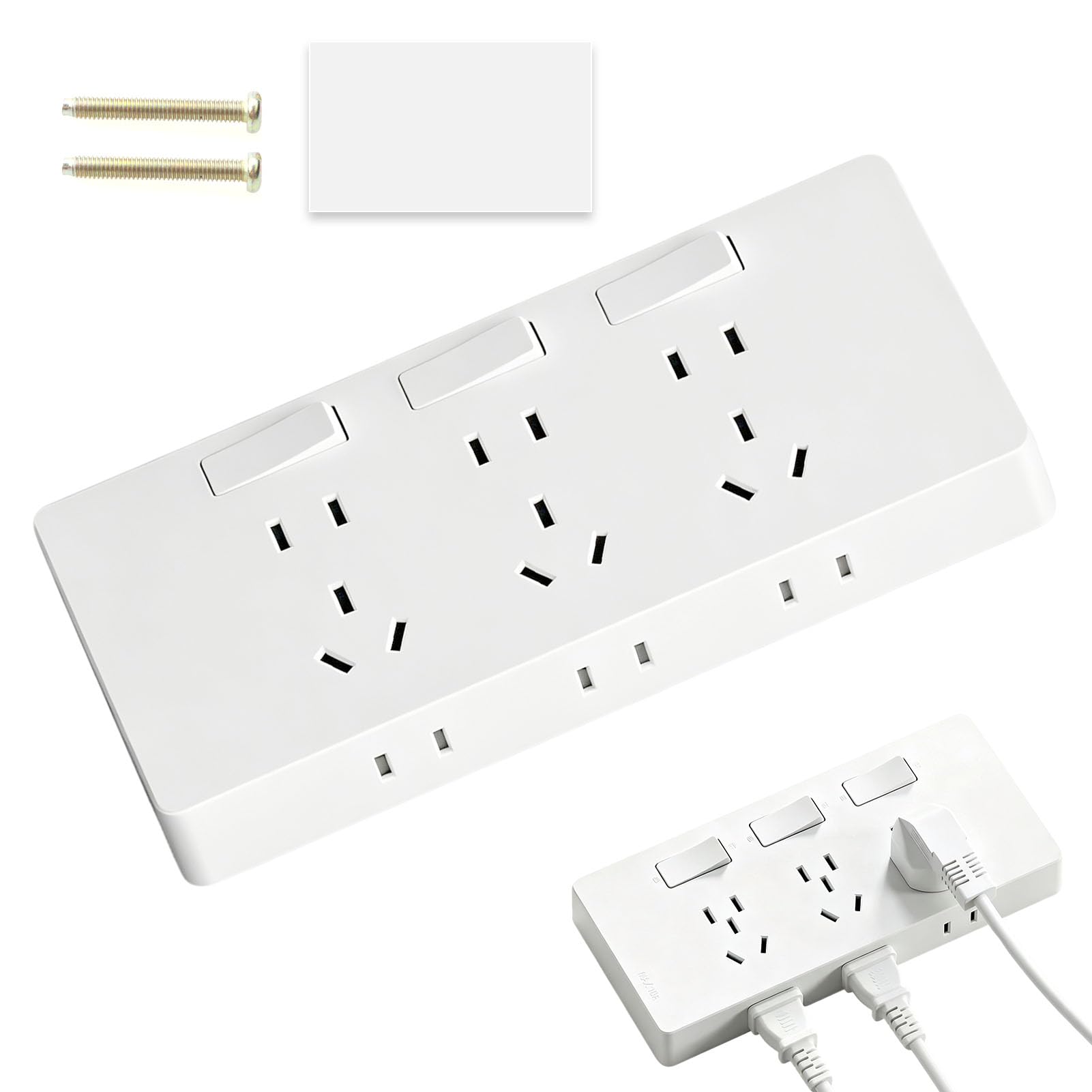 3 Gang Switched Socket Converter with Surge Protection