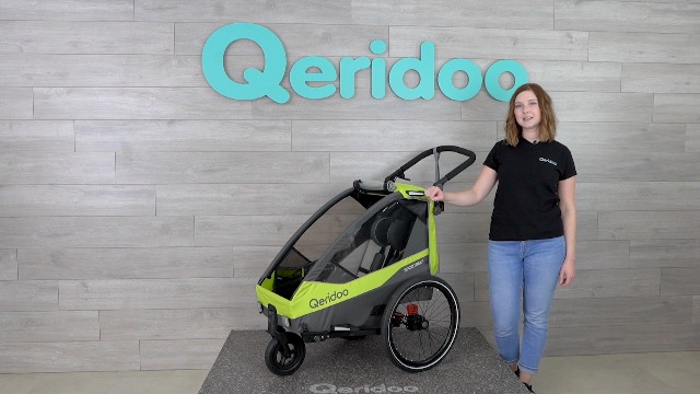 Qeridoo Sportrex 2 Limited Edition Jeans Blue | Fahrradanhänger 2 Kinder | Faltbar