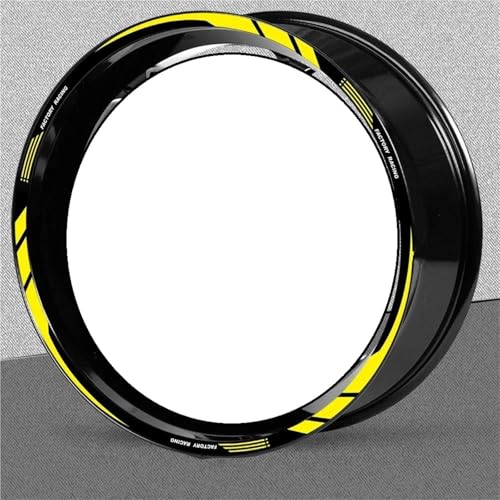 Felgenr Sticker Motorrad-Felgenaufkleber Für Aprilia V4 Für Tuono 1100 Shiver 750 900, Reflektierende Streifen, Aufkleber Für Felgen Und Naben Motorrad Felgen Aufkleber Komplett(Farbe 5)