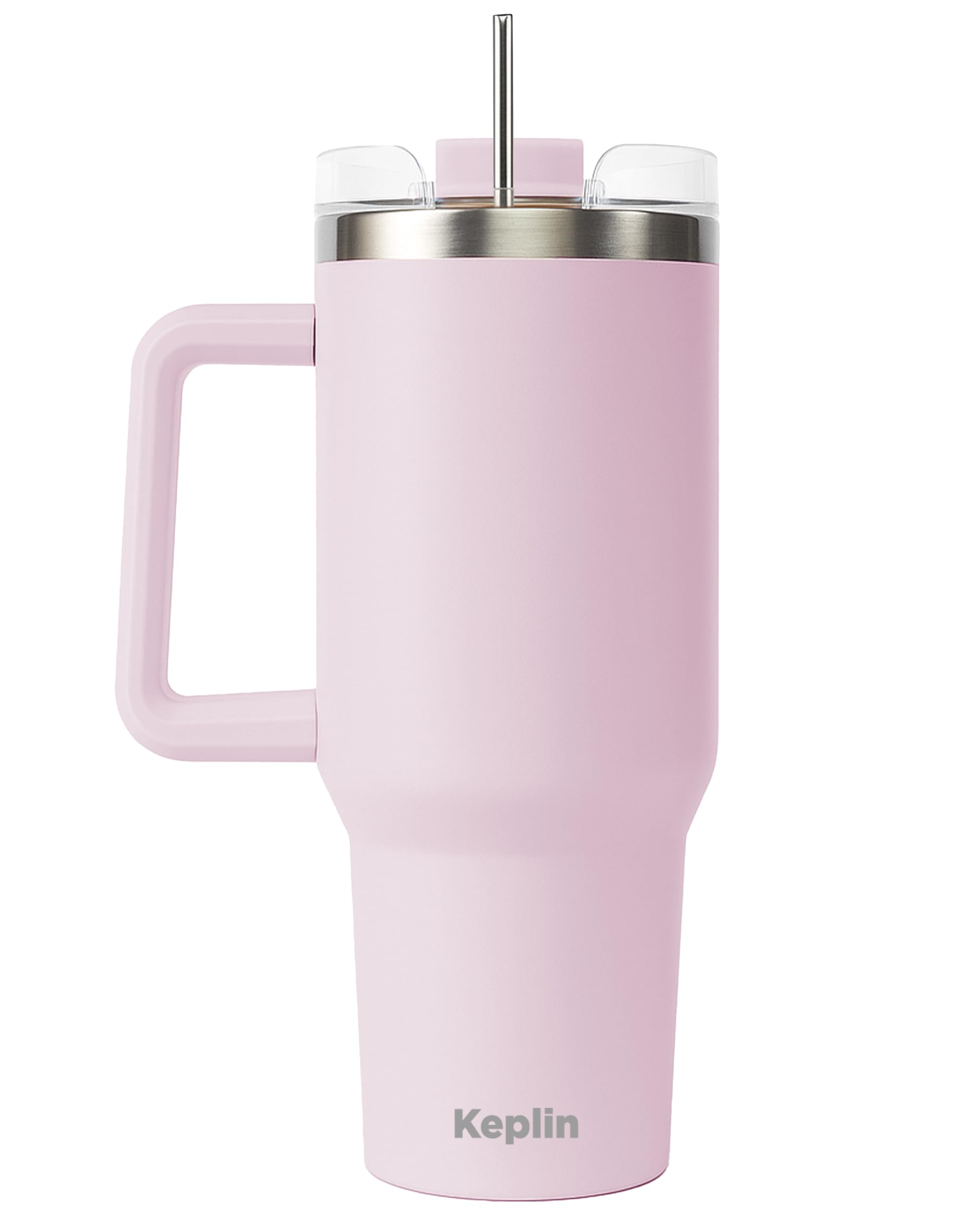 Keplin Cream Pink 40 Oz / 1200 Ml Insulated Travel Tumbler – Double Wall Stainless Steel Cup With Leak-Proof Lid, Thermal Flask Keeps Drinks Hot & Cold, Dishwasher Safe, Fits Car Cup Holders