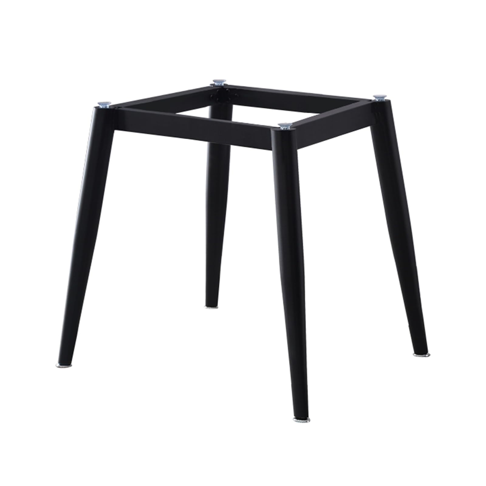 Patas de Mesa Robustas Acero,Patas para Mesa de Comedor de Metal Marco Modern,Marco de La Pata de La Mesa,para Mármol,Vidrio,Parte Superior Madera,Negro,con Tornillos (105x105x72cm)