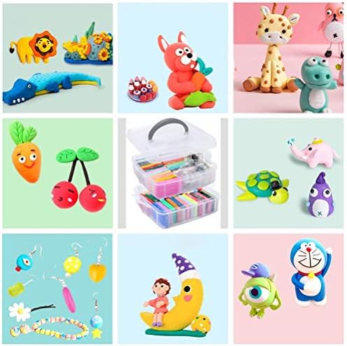 Polymer Clay,Polymer Clay Starter Kit 50 Colors Oven Bake Modeling Clay Moderately Firm Nontoxic DIY Soft Craft Clay Set with Sculpting Tools and Accessories for Kids, Artists. 4 51W2DBYoNqL. AC