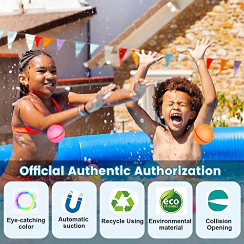 Tizikcon Reusable Water Balloons, Water Games Summer Toys Outdoor For Kids Ages 3-12, Pool Beach Toys For Boys And Girls, Quick Fill Self-Sealing Water Splash Balls For Family Children Fun(12Pcs) #TOP7
