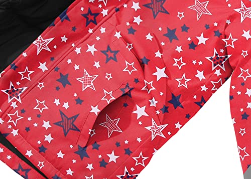 Image of Boys Girls Waterproof Ski Jacket Hooded Snowboard Coat Windproof Winter Snow Outwear