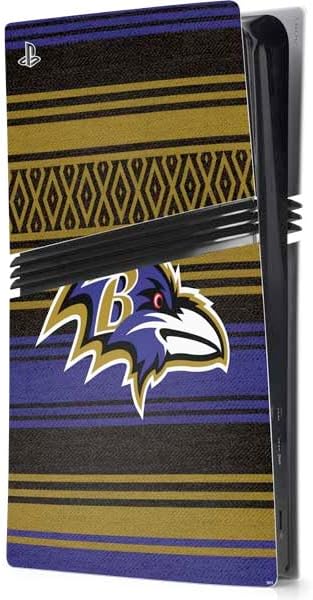 Skinit Decal Gaming Skin Compatible with PS5 Pro Console - Officially Licensed NFL Baltimore Ravens Camo Design