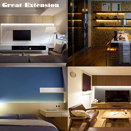 15/Pack Led Light Strip Extension Connector Awsom 2 Pin 8Mm Led Connector Strip To Strip Any Angle Compatible With Single Color Smd 3528 Led Strip Lights #TOP6