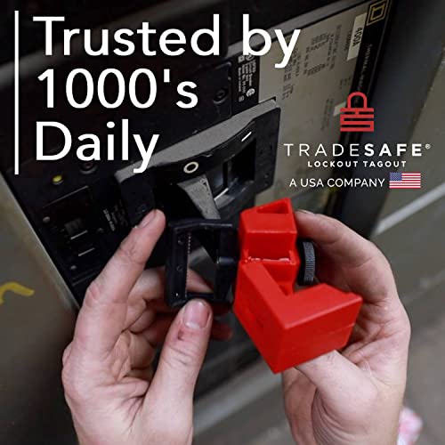 Tradesafe Circuit Breaker Lockout Device, 3 Pack, 480/600 Volt, Clamp-On Breaker Lock Out Device, Osha Compliant, Premium Grade, Large #TOP5