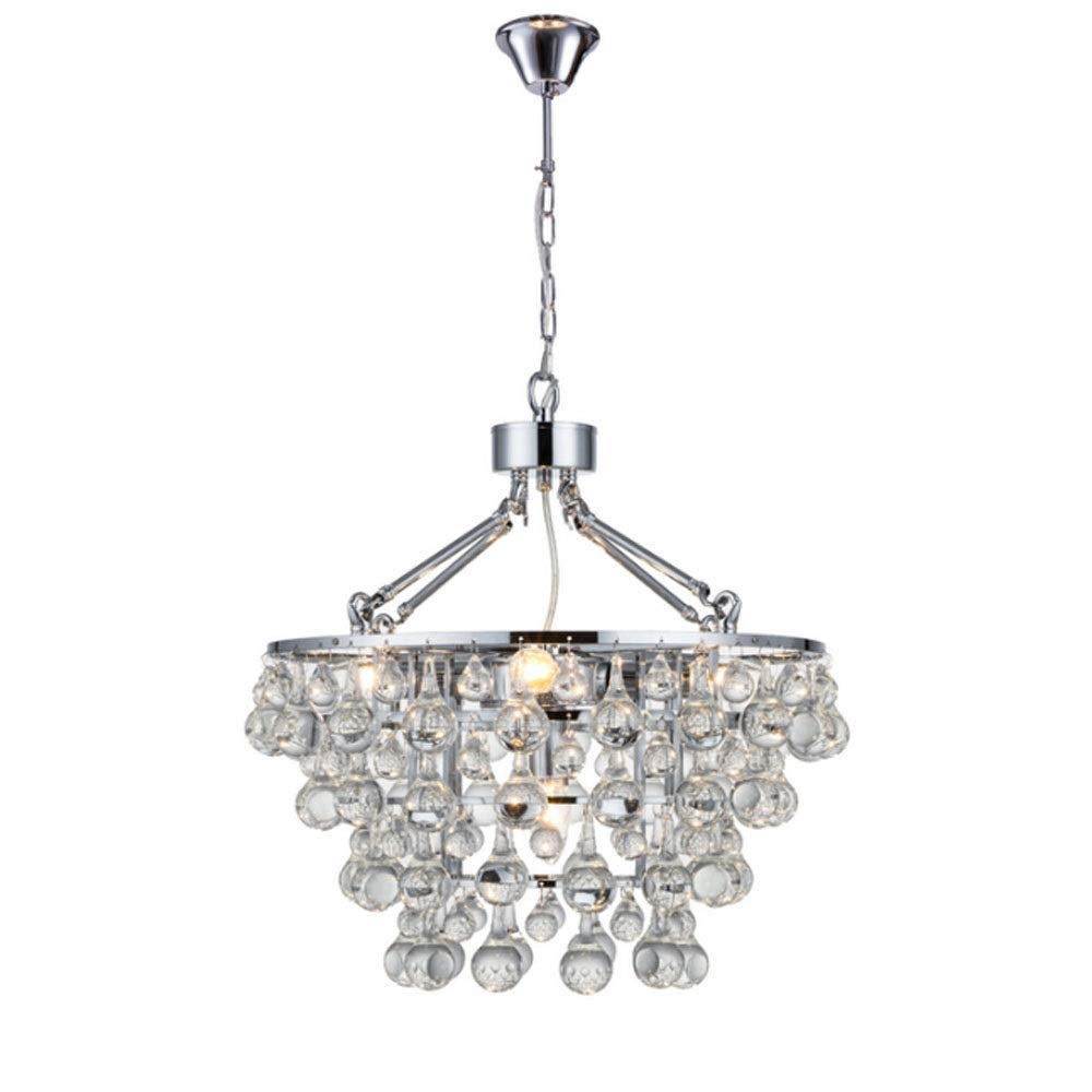 Lustre en cristal postmoderne minimaliste d'architecte pour un salon chic