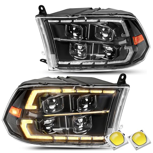 LESEM Headlight Assembly Replacement for 2013-2018 Dodge Ram 1500 2500 3500