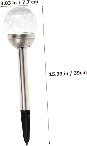 Miniatura 9 de OSALADI Luz de vidrio agrietado al aire libre Luz de paisaje Luces solares LED Luces de jardín Luces solares al aire libre Luces solares de valla