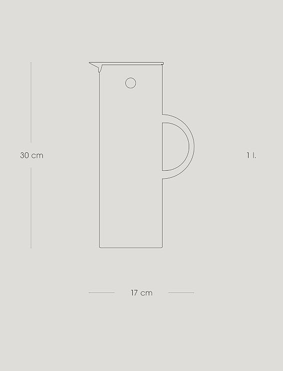 Stelton EM77 Vacuum Jug, 33.8 oz, black