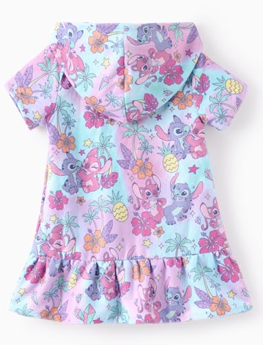 Image of Disney Princess Frozen Stitch Marvel Minnie Girl Swim Cover Up Terry Cloth Swimsuit Coverup Zip-up Bathing Suit Wrap Hooded