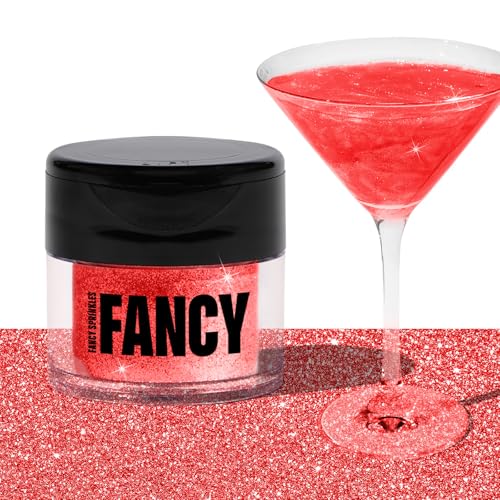 Fancy Sprinkles Ruby Red Premium Edible Glitter, 100% Edible Glitter for Sparkling Food & Drinks No Taste or Texture (4gm)