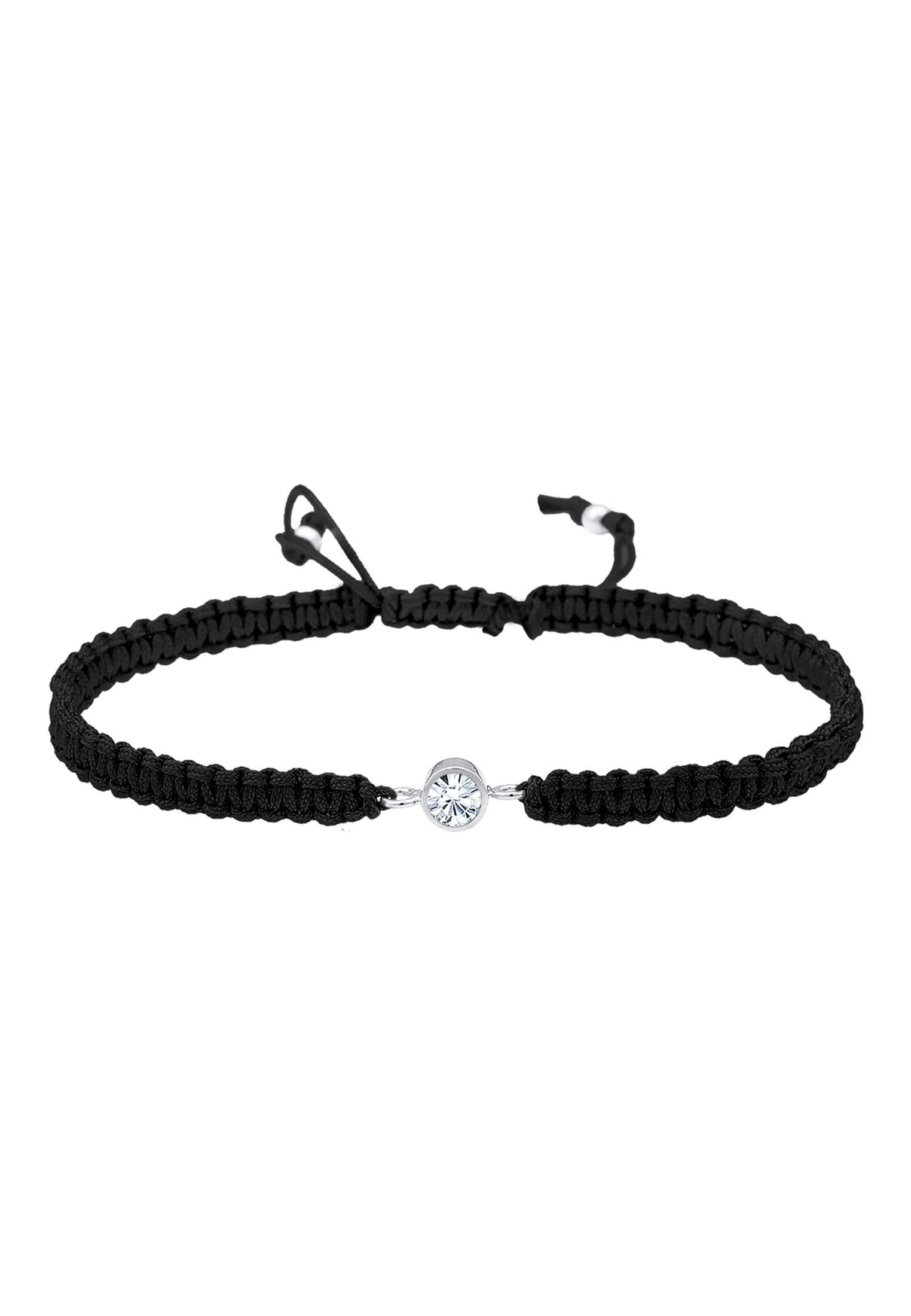 Elli Bracelet Elli Bracelet Solitaire Knot Textile Crystals 925 Sterling Silver