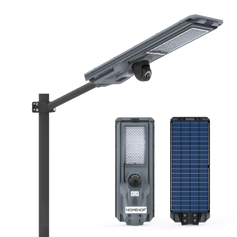 Homehop Solar Street Light 200Watts Outdoor with Security Camera Waterproof 111 LEDs Motion Sensor Lamp with Remote Controller (Cool White-ABS Plastic) (B0CT5T2GYY) Amazon Price History, Amazon Price Tracker