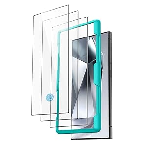 ESR 3 Pack for Samsung Galaxy S24 Ultra Screen Protector, HD Tempered Glass with Easy Installation Frame for Samsung Galaxy S24 Ultra, Military-Grade Protection, Ultra Tough, Scratch Resistant