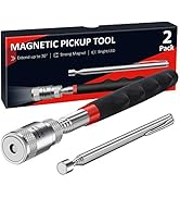 Magnetic Pickup Tool Gifts for Men - 2 Pack Christmas Stocking Stuffers for Men Dad LED Light Tel...