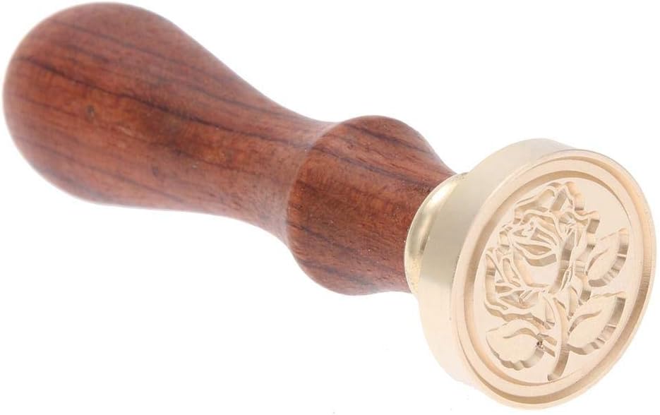Copper Head Stamp DIY Paint Wax Envelope Sealing Seal with Wood Handle