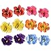 Produktbild Sumind Haar Blumen Hawaii Haar Clip Blumen Haar Clipps für Kostüm Party Dekoration Lieferungen, 6 Farben, 12 Stücke