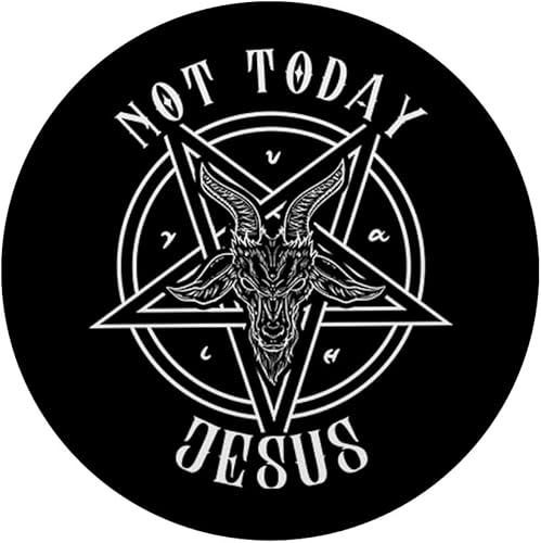 Miniatura 3 de Not Today Jesus I Satanic Pentagrama Baphomet PopSockets PopGrip Agarre intercambiable para teléfonos y tabletas