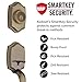 Kwikset Belleview Front Door Lock Handle and Deadbolt Set, Entry Handleset Exterior with Interior Door Knob, Antique Brass, Pick Resistant SmartKey Rekey Deadbolt Security