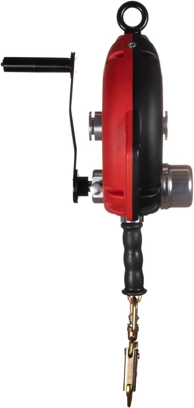 KStrong UFS310060R Brute SRL-R Wire Cable 3-Way Rescue Retrieval with Swivel Eye, Load Indicator Swivel Locking Snap Hook. Includes 1 Installation Carabiner, 1 Tagline, ANSI Compliant, 60-Ft