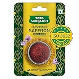 Tata Sampann Golden Saffron, 1g, Natural Aroma & Colour, Pure Kesar, ISO 3632 Tested