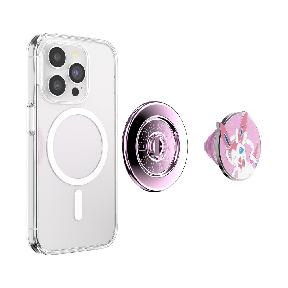 PopSockets PopGrip do MagSafe, magnetyczny uchwyt i podstawka do telefonu, wymienna góra, bezpieczny uchwyt do iPhone'a MagSafe, podpórka do oglądania bez użycia rąk, kompatybilna z bezprzewodowym