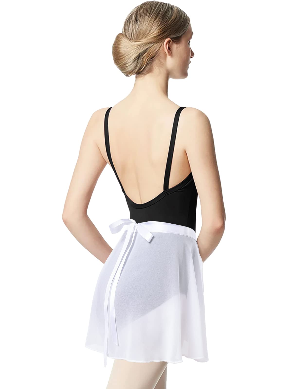 Faldas de Ballet Gasa Danza Patinaje Gimnasia Wrap Corbata Cintura Ajustable Niñas Mujeres Adultos