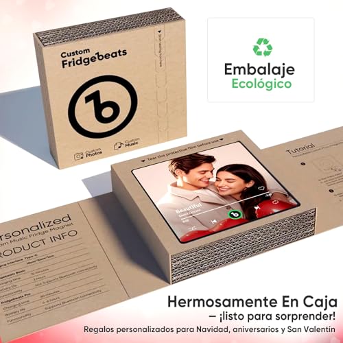 Miniatura 8 de Imán De Refrigerador Con Música Personalizado Reproductor De Música Con Foto San Valentín Spotify Portada Del Álbum Puede Reproducir Canciones Regalo Para Parejas Navidad