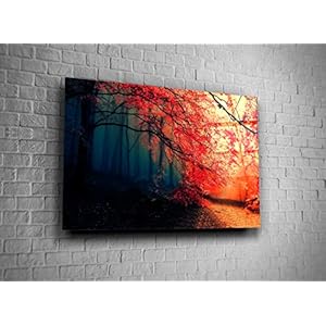 Autumn Forest Nature Trees Home Decor Print Glass Wall Art Tempered Glass Gift