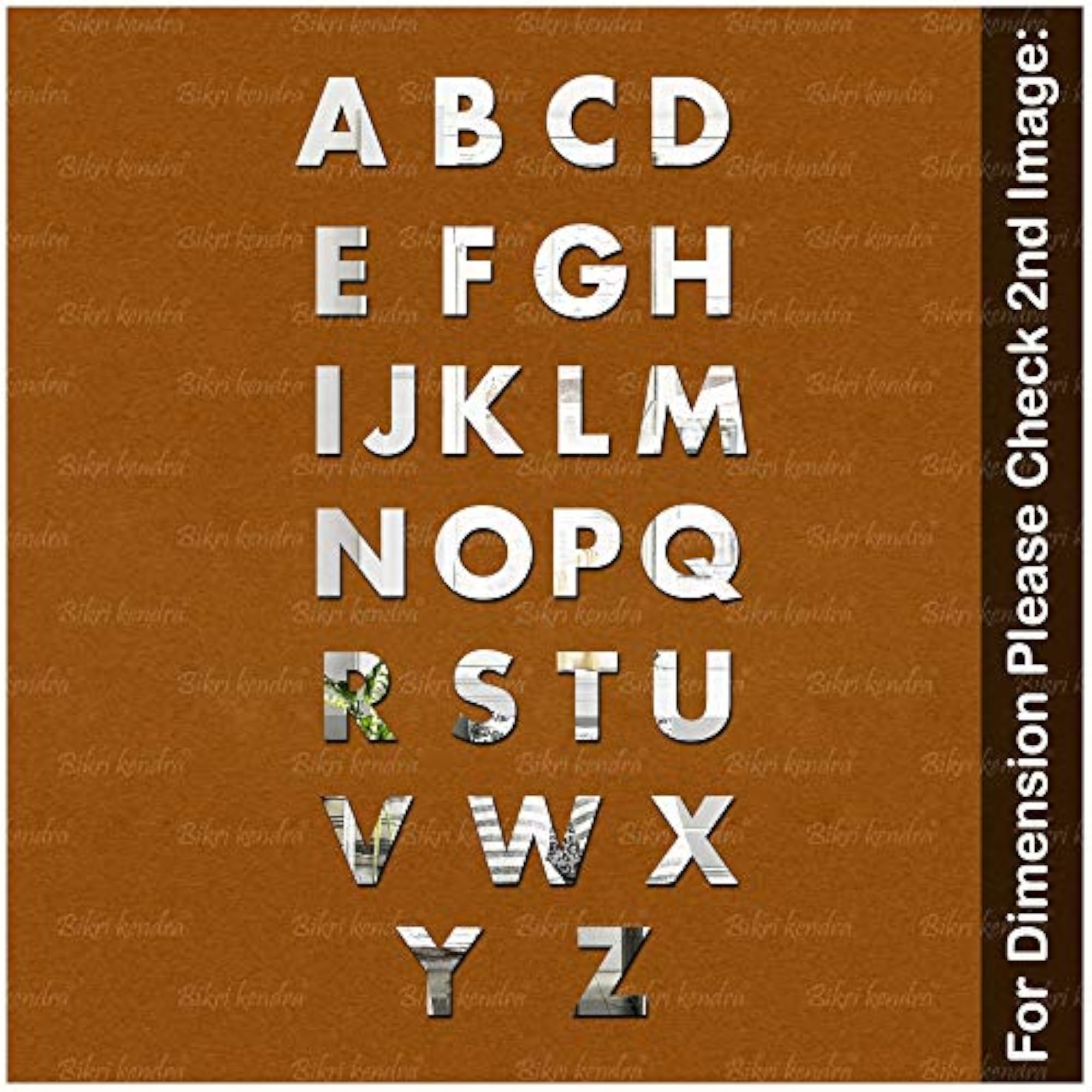 Alphabet Acrylic Mirror Stickers for Wall Decor