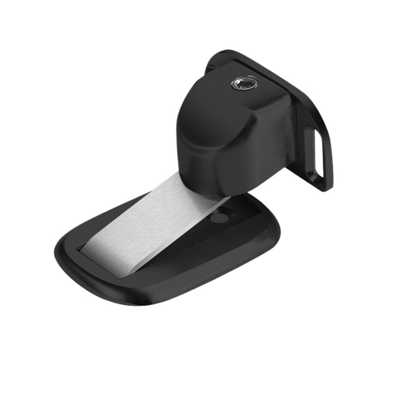 Luercher Nero Door Stop Magnetic Door Stop Self Adhesive/Drilling Floor Mounted Door Stopper No Drill Brushed Magnetic Doors Catch Holder(Nero)